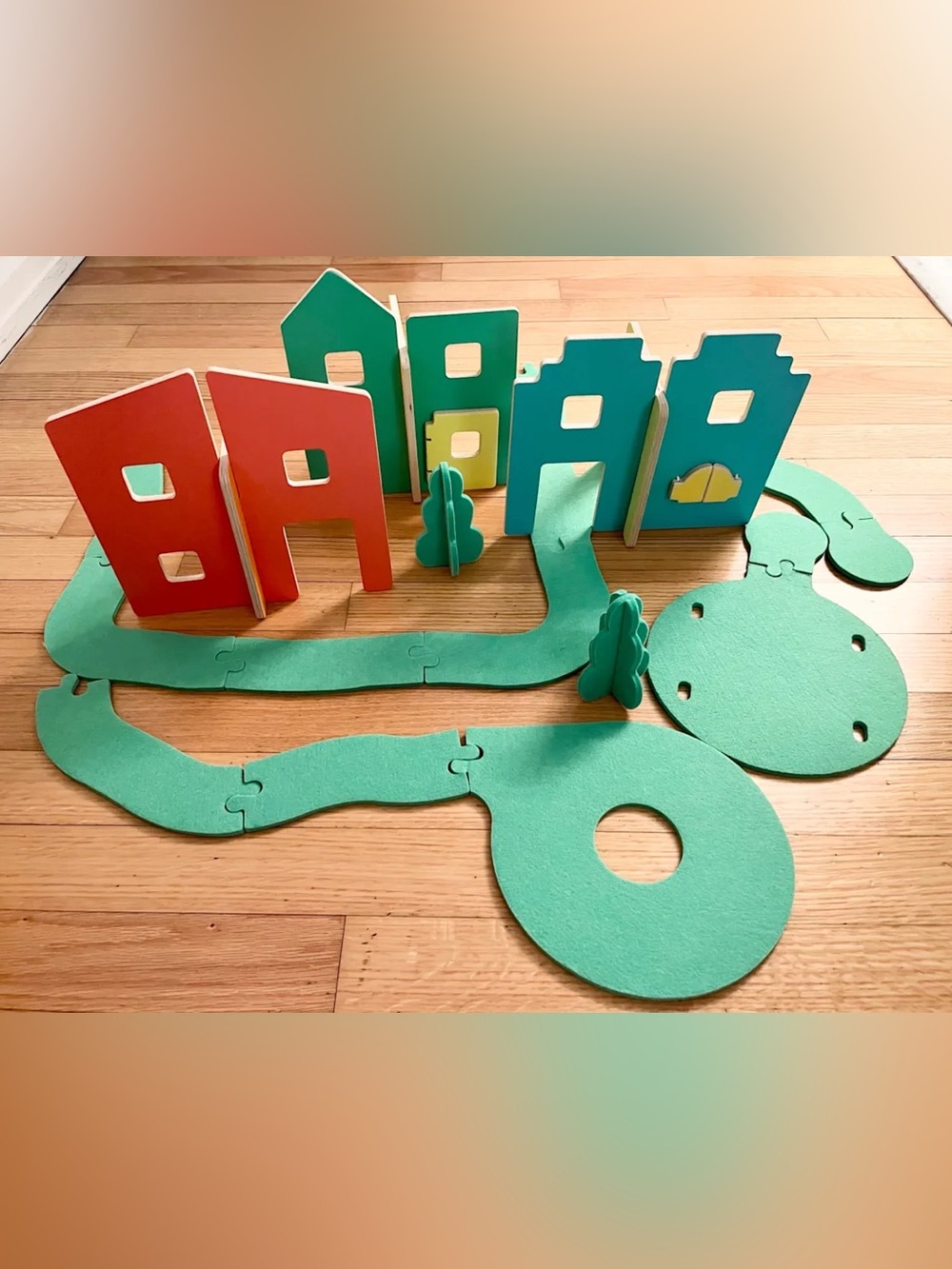 Lovevery Wooden Modular Village & Pathways Toy